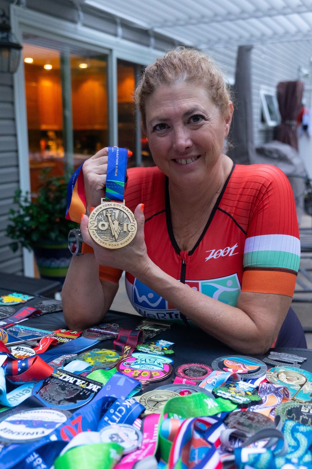 Hilary Topper, once a couch potato, is now veteran triathlete Herald